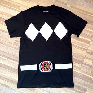 Mighty Morphin Power Rangers black ranger shirt Halloween costume shirt